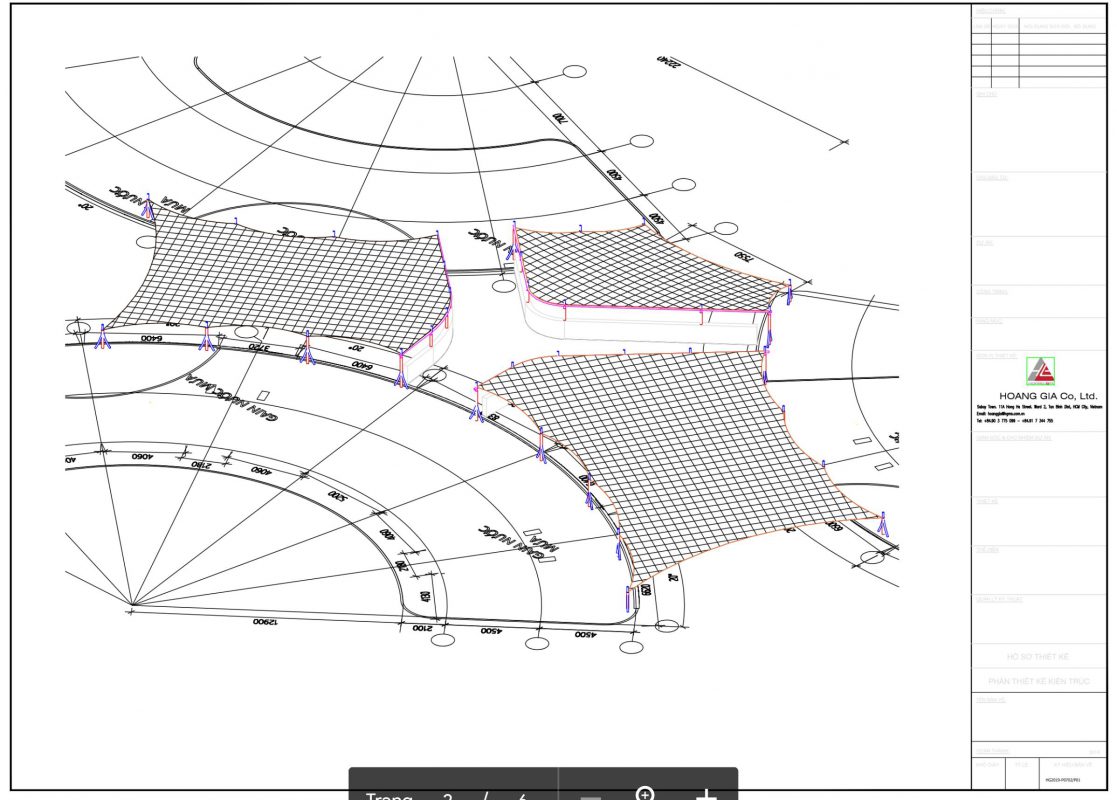 HGMS chuyên thi công Bạt Căng PVDF , Mái che bạt căng,