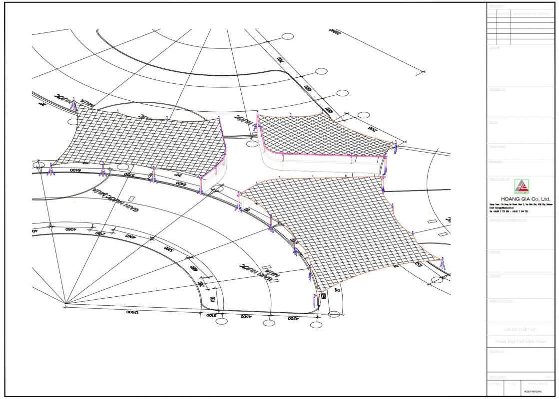 HGMS chuyên thi công Bạt Căng PVDF , Mái che bạt căng,
