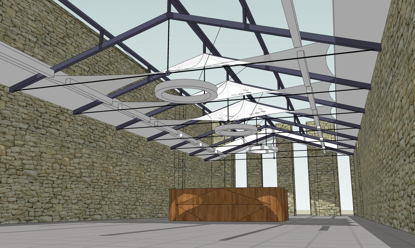 HGMS chuyên thi công Bạt Căng PVDF , Mái che bạt căng,