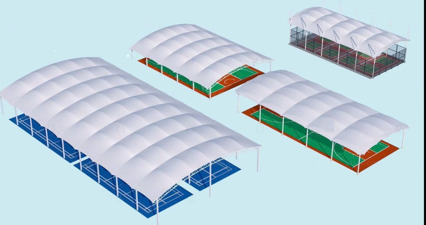 HGMS chuyên thi công Bạt Căng PVDF , Mái che bạt căng,