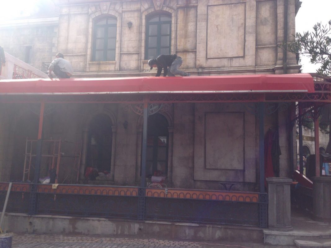 HGMS chuyên thi công Bạt Căng PVDF , Mái che bạt căng,