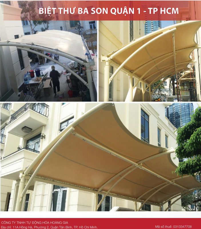 HGMS chuyên thi công Bạt Căng PVDF , Mái che bạt căng,