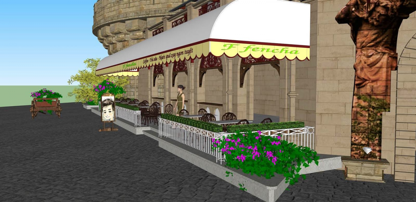 HGMS chuyên thi công Bạt Căng PVDF , Mái che bạt căng,