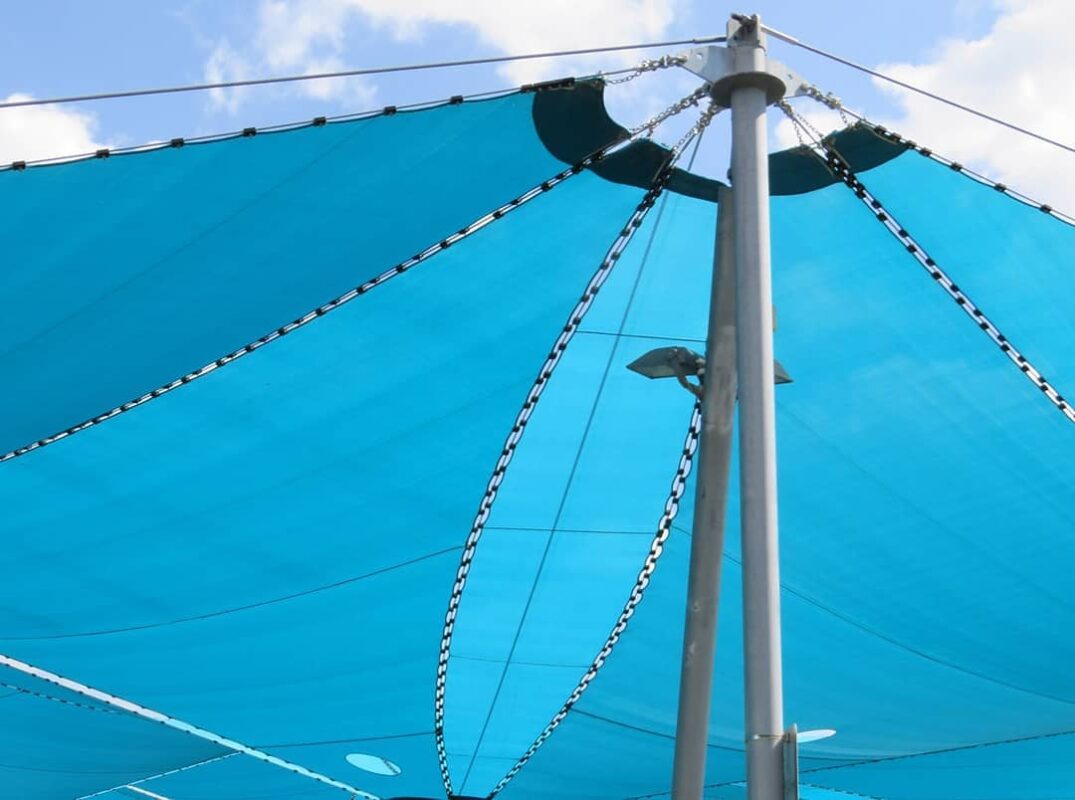 HGMS chuyên thi công Bạt Căng PVDF , Mái che bạt căng,