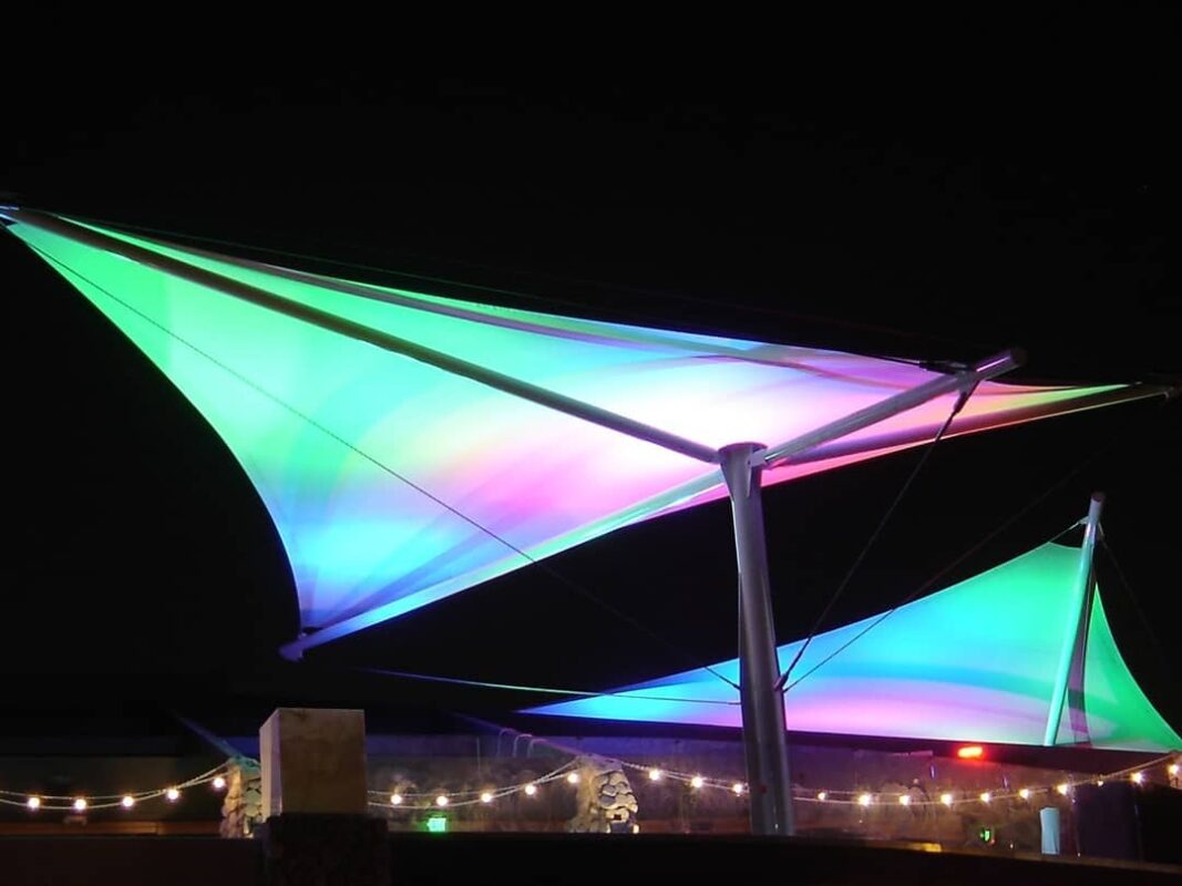 HGMS chuyên thi công Bạt Căng PVDF , Mái che bạt căng,