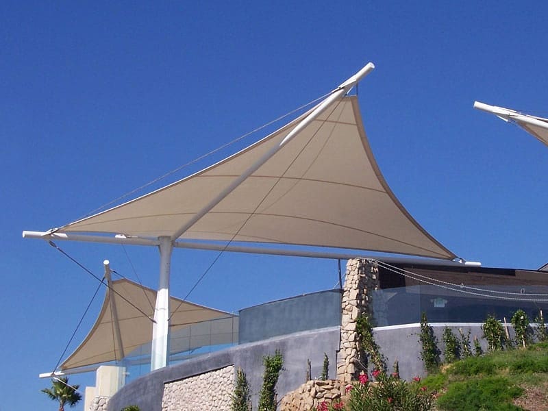 HGMS chuyên thi công Bạt Căng PVDF , Mái che bạt căng,