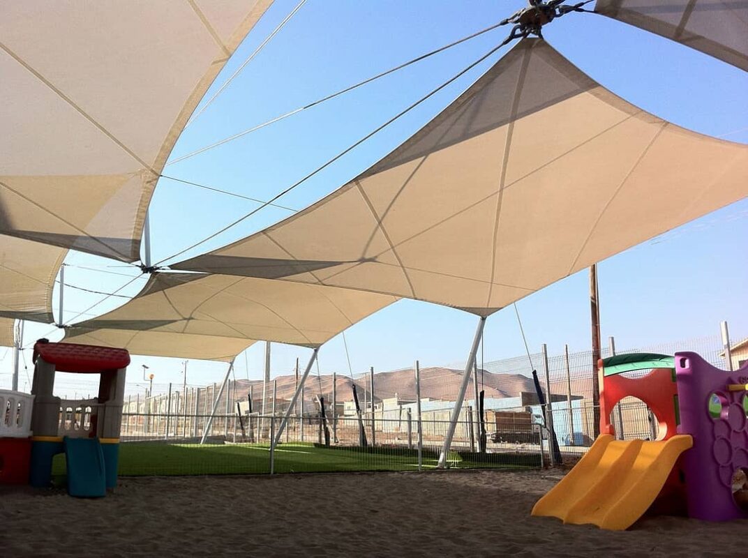 HGMS chuyên thi công Bạt Căng PVDF , Mái che bạt căng,