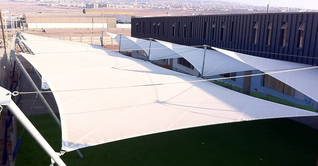 HGMS chuyên thi công Bạt Căng PVDF , Mái che bạt căng,