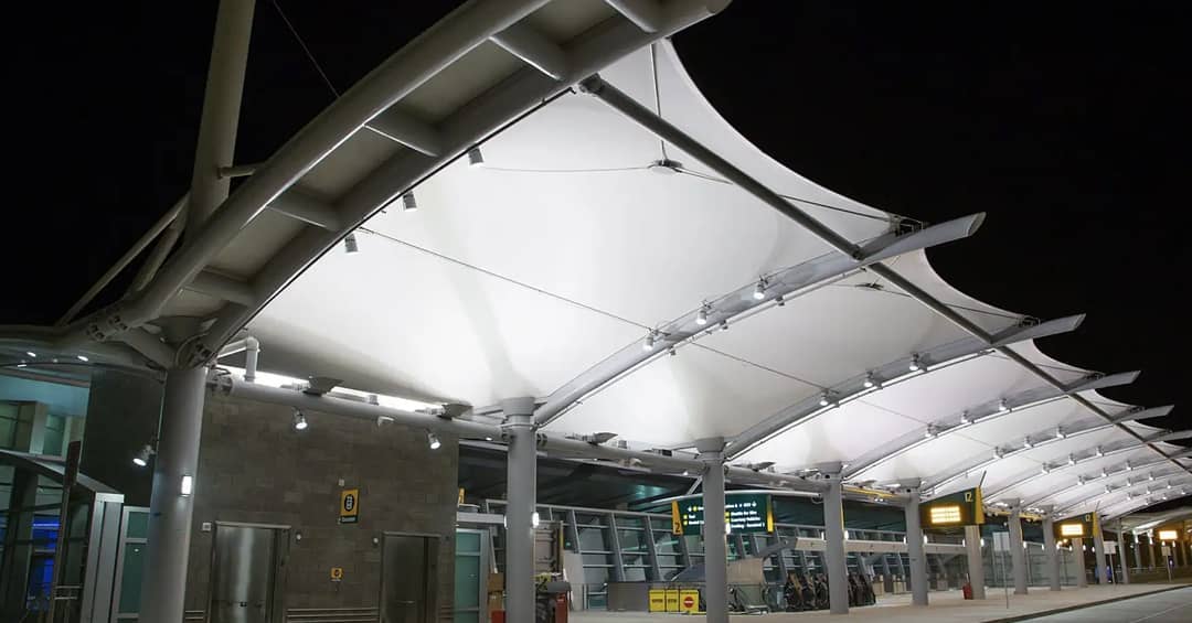 HGMS chuyên thi công Bạt Căng PVDF , Mái che bạt căng,