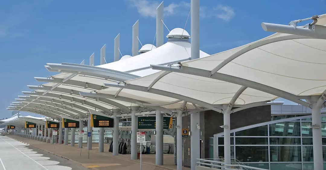 HGMS chuyên thi công Bạt Căng PVDF , Mái che bạt căng,