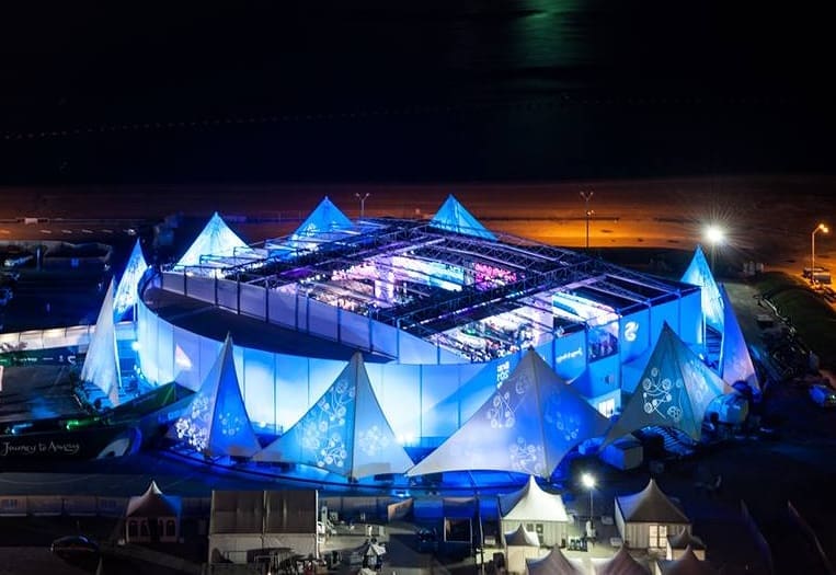 HGMS chuyên thi công Bạt Căng PVDF , Mái che bạt căng,