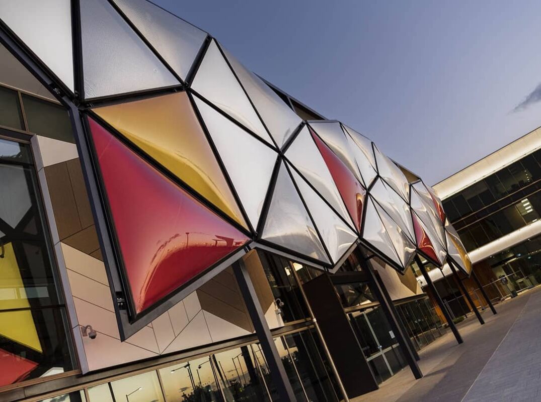 HGMS chuyên thi công Bạt Căng PVDF , Mái che bạt căng,