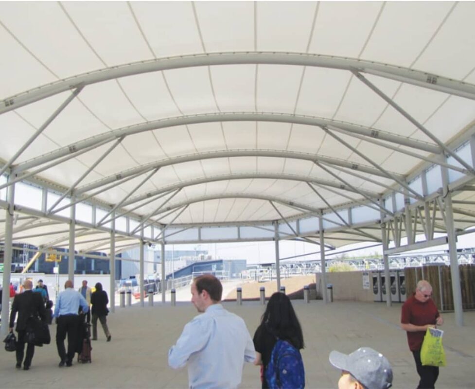 HGMS chuyên thi công Bạt Căng PVDF , Mái che bạt căng,