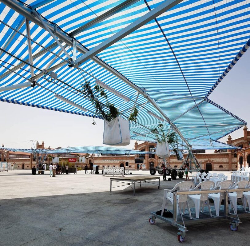 HGMS chuyên thi công Bạt Căng PVDF , Mái che bạt căng,