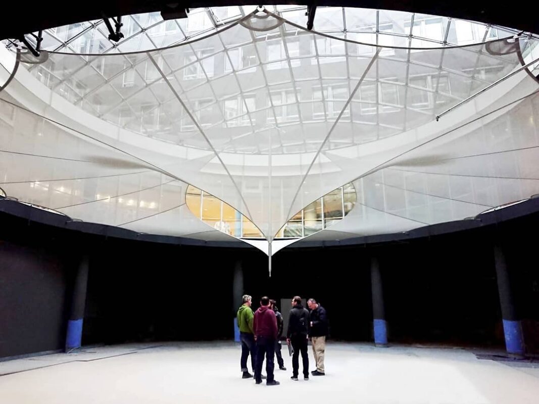 HGMS chuyên thi công Bạt Căng PVDF , Mái che bạt căng,