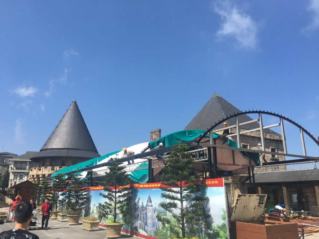 HGMS chuyên thi công Bạt Căng PVDF , Mái che bạt căng,