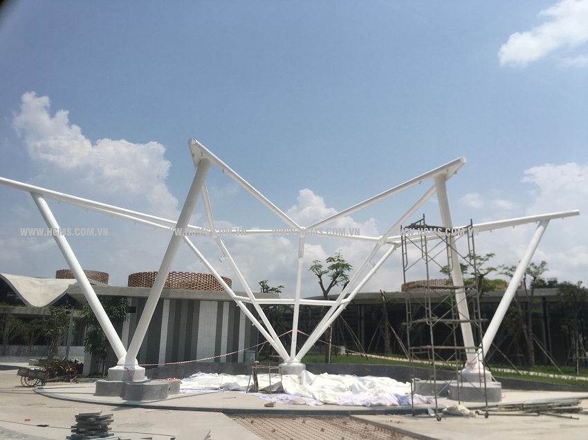HGMS chuyên thi công Bạt Căng PVDF , Mái che bạt căng,