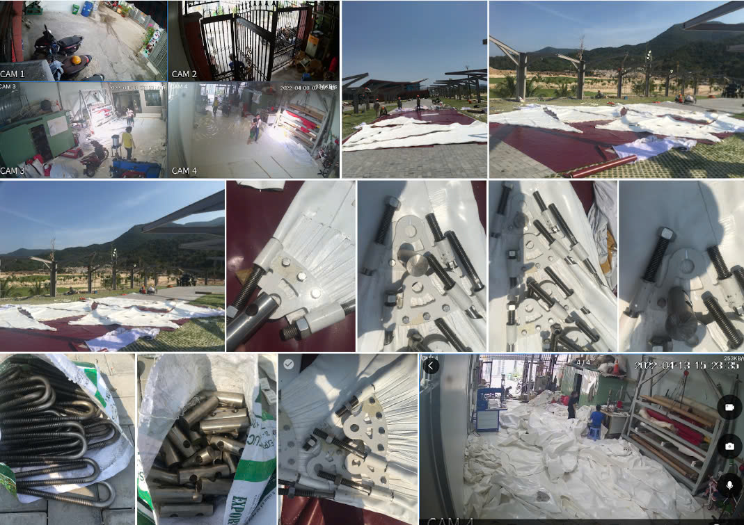 HGMS chuyên thi công Bạt Căng PVDF , Mái che bạt căng,