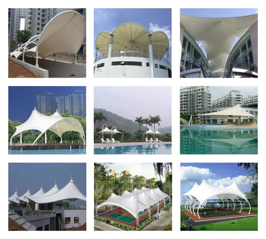 HGMS chuyên thi công Bạt Căng PVDF , Mái che bạt căng,