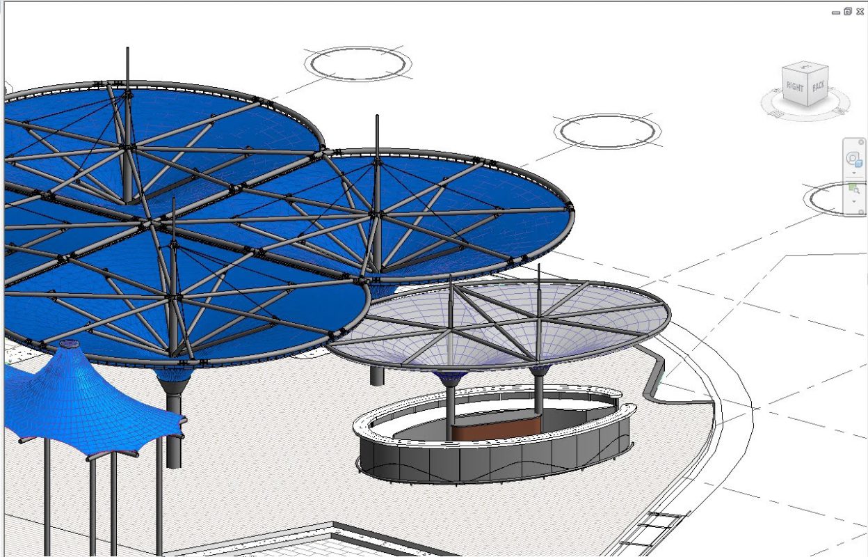 HGMS chuyên thi công Bạt Căng PVDF , Mái che bạt căng,