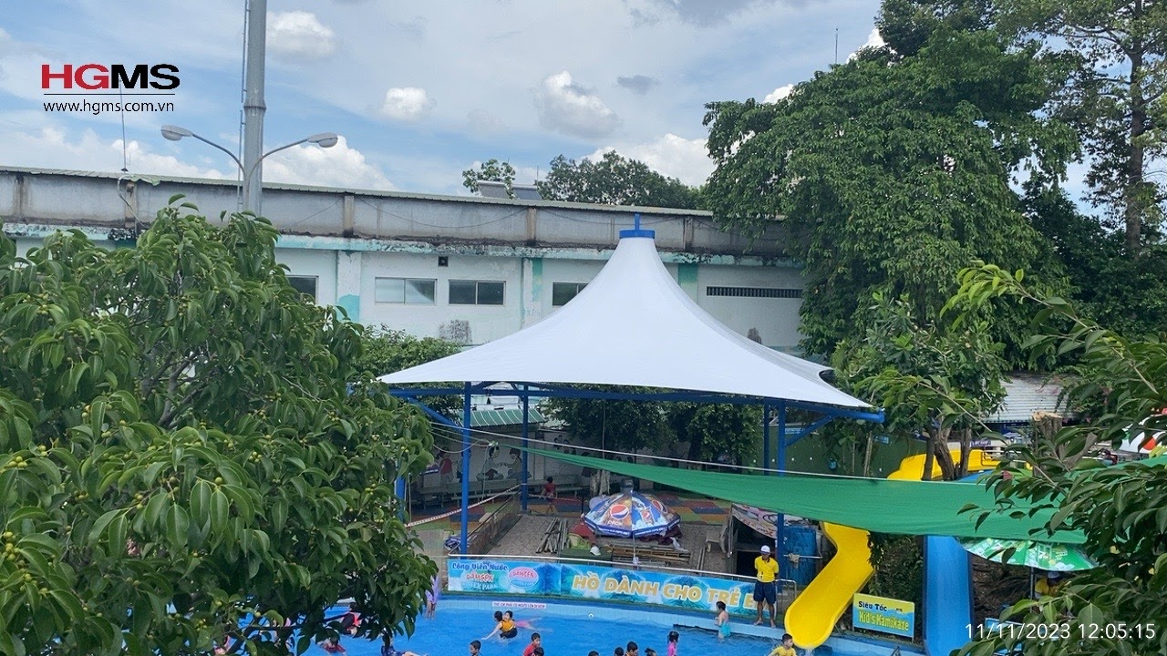 HGMS chuyên thi công Bạt Căng PVDF , Mái che bạt căng,