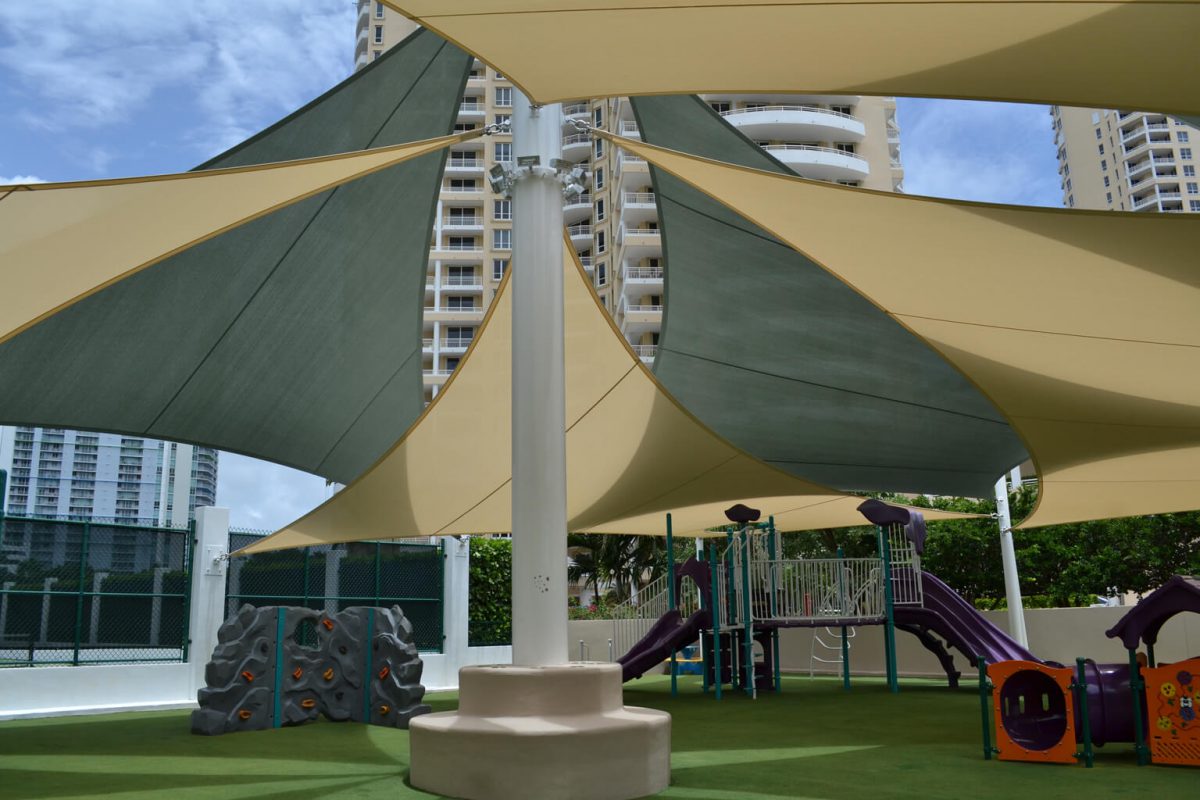 HGMS chuyên thi công Bạt Căng PVDF , Mái che bạt căng,