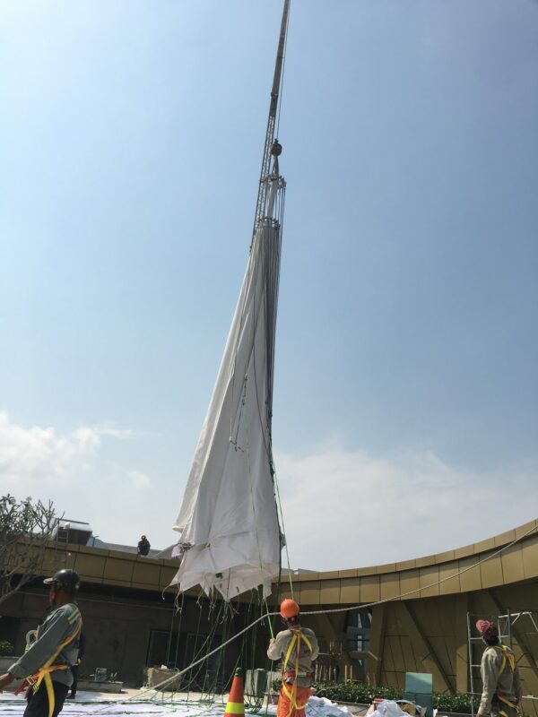 HGMS chuyên thi công Bạt Căng PVDF , Mái che bạt căng,