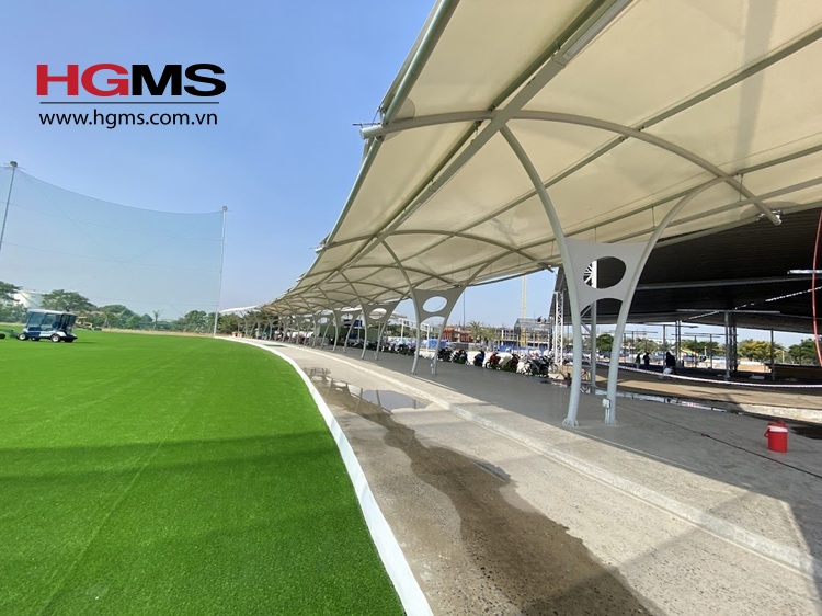 HGMS chuyên thi công Bạt Căng PVDF , Mái che bạt căng,