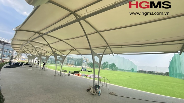 HGMS chuyên thi công Bạt Căng PVDF , Mái che bạt căng,