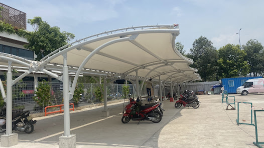 HGMS chuyên thi công Bạt Căng PVDF , Mái che bạt căng,
