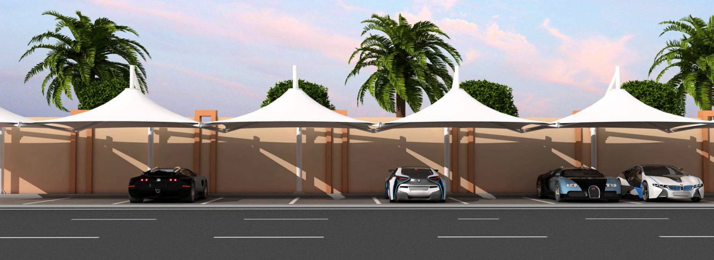 HGMS chuyên thi công Bạt Căng PVDF , Mái che bạt căng,