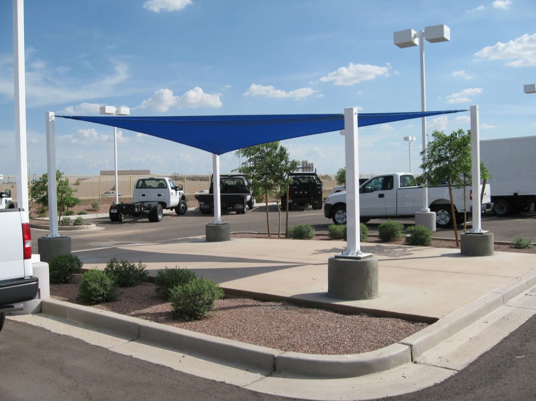 HGMS chuyên thi công Bạt Căng PVDF , Mái che bạt căng,