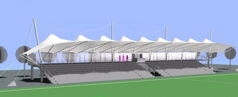 mái che sân bóng đá