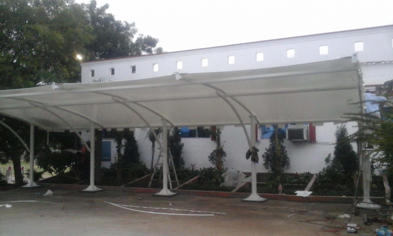 HGMS chuyên thi công Bạt Căng PVDF , Mái che bạt căng,