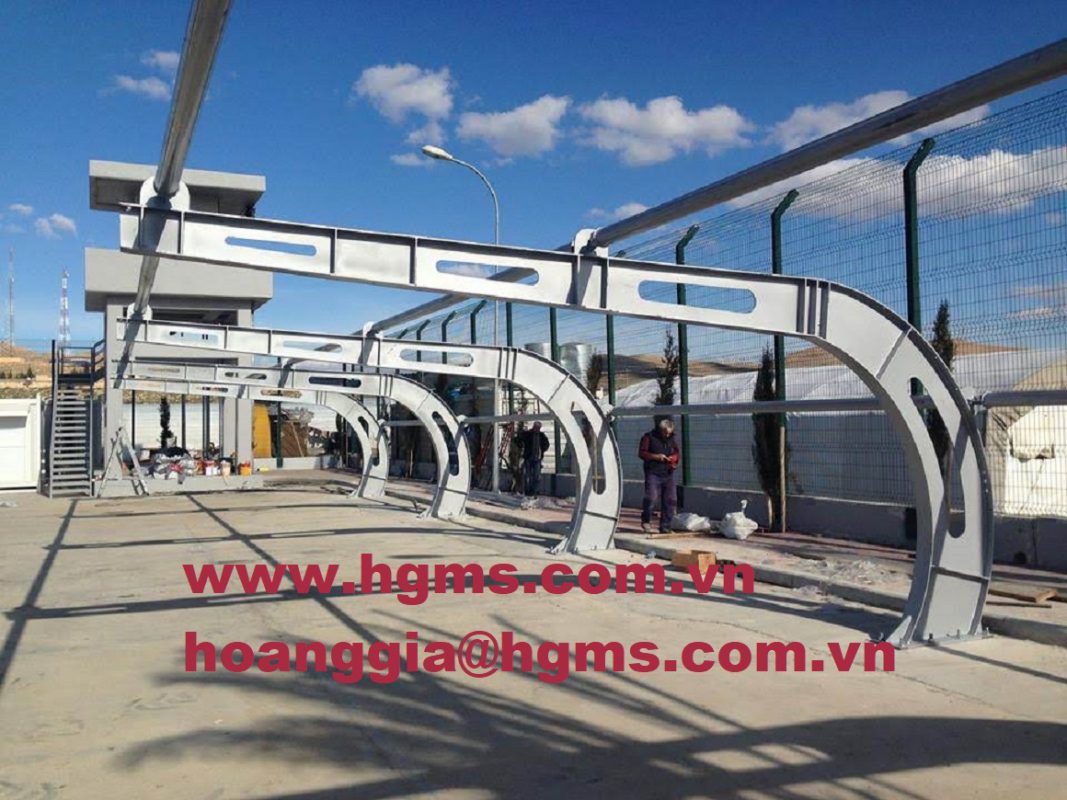 HGMS chuyên thi công Bạt Căng PVDF , Mái che bạt căng,