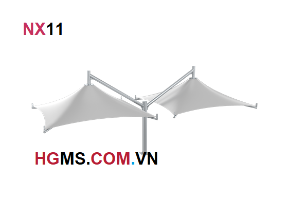 HGMS chuyên thi công Bạt Căng PVDF , Mái che bạt căng,