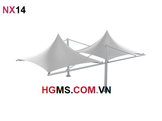HGMS chuyên thi công Bạt Căng PVDF , Mái che bạt căng,
