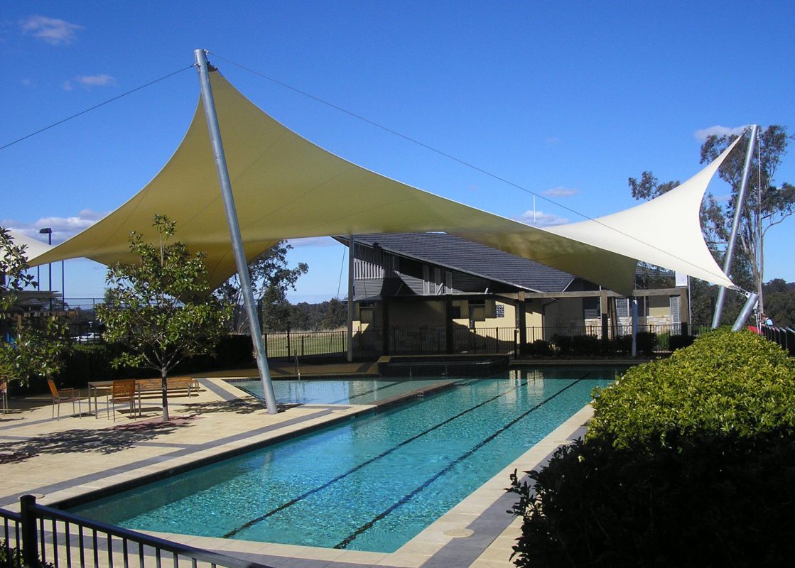 HGMS chuyên thi công Bạt Căng PVDF , Mái che bạt căng,