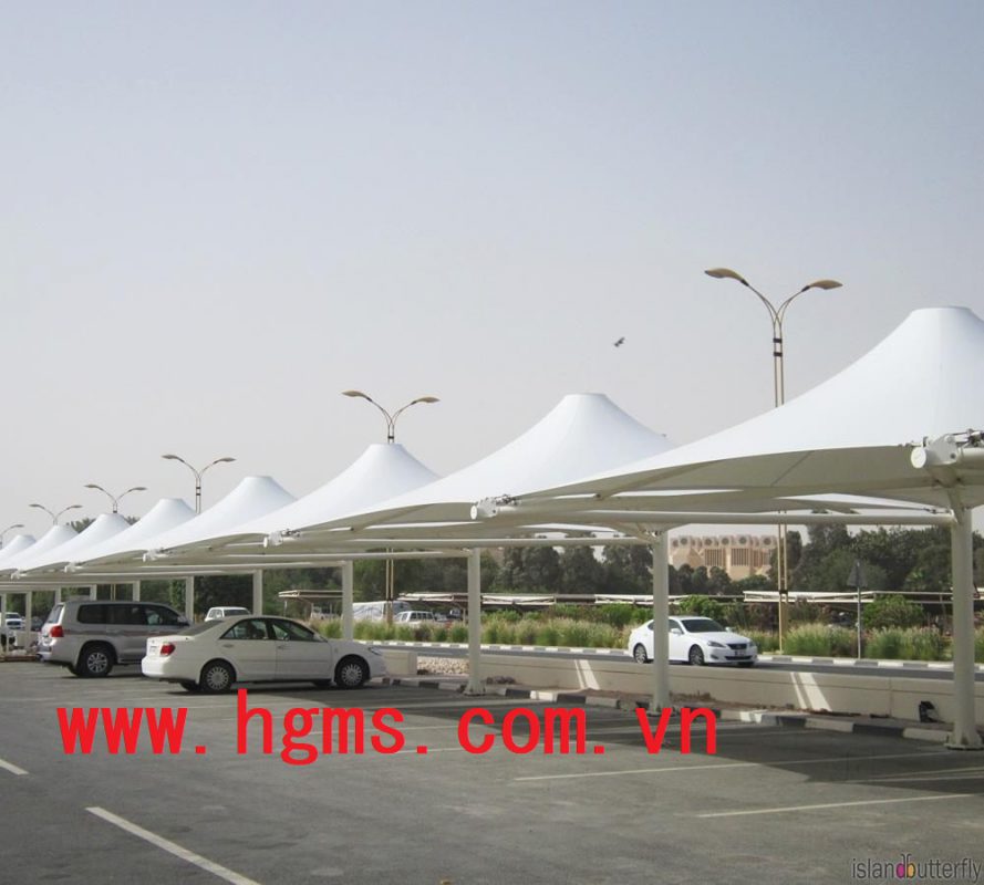 HGMS chuyên thi công Bạt Căng PVDF , Mái che bạt căng,