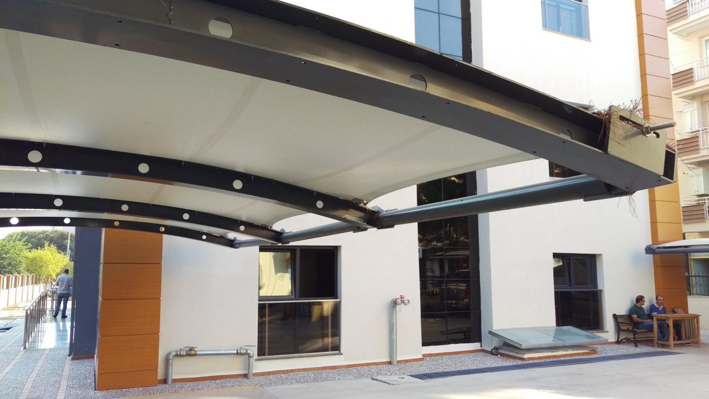 HGMS chuyên thi công Bạt Căng PVDF , Mái che bạt căng,