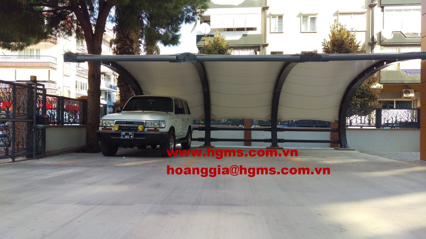 HGMS chuyên thi công Bạt Căng PVDF , Mái che bạt căng,