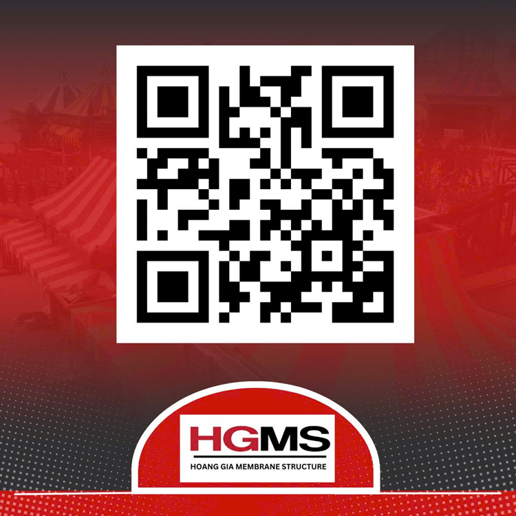 HGMS chuyên thi công Bạt Căng PVDF , Mái che bạt căng,