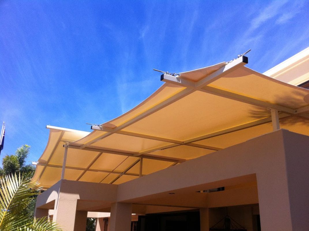 HGMS chuyên thi công Bạt Căng PVDF , Mái che bạt căng,