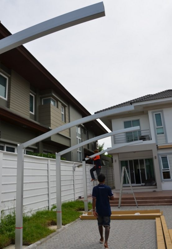 HGMS chuyên thi công Bạt Căng PVDF , Mái che bạt căng,