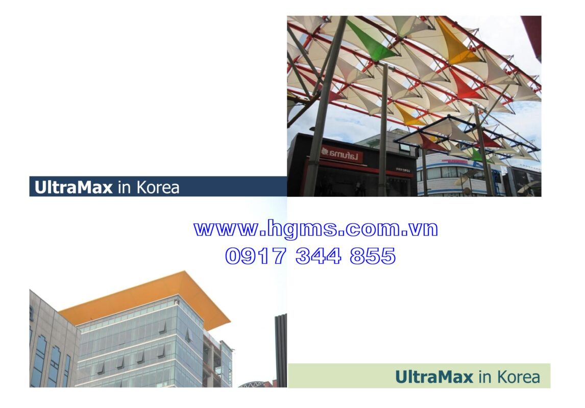HGMS chuyên thi công Bạt Căng PVDF , Mái che bạt căng,