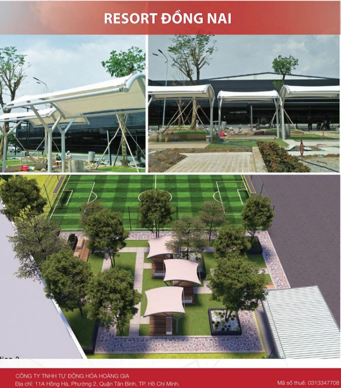 HGMS chuyên thi công Bạt Căng PVDF , Mái che bạt căng,