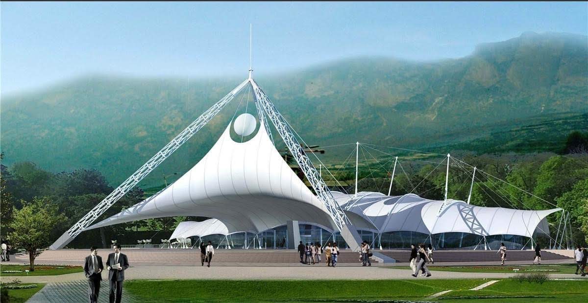 HGMS chuyên thi công Bạt Căng PVDF , Mái che bạt căng,