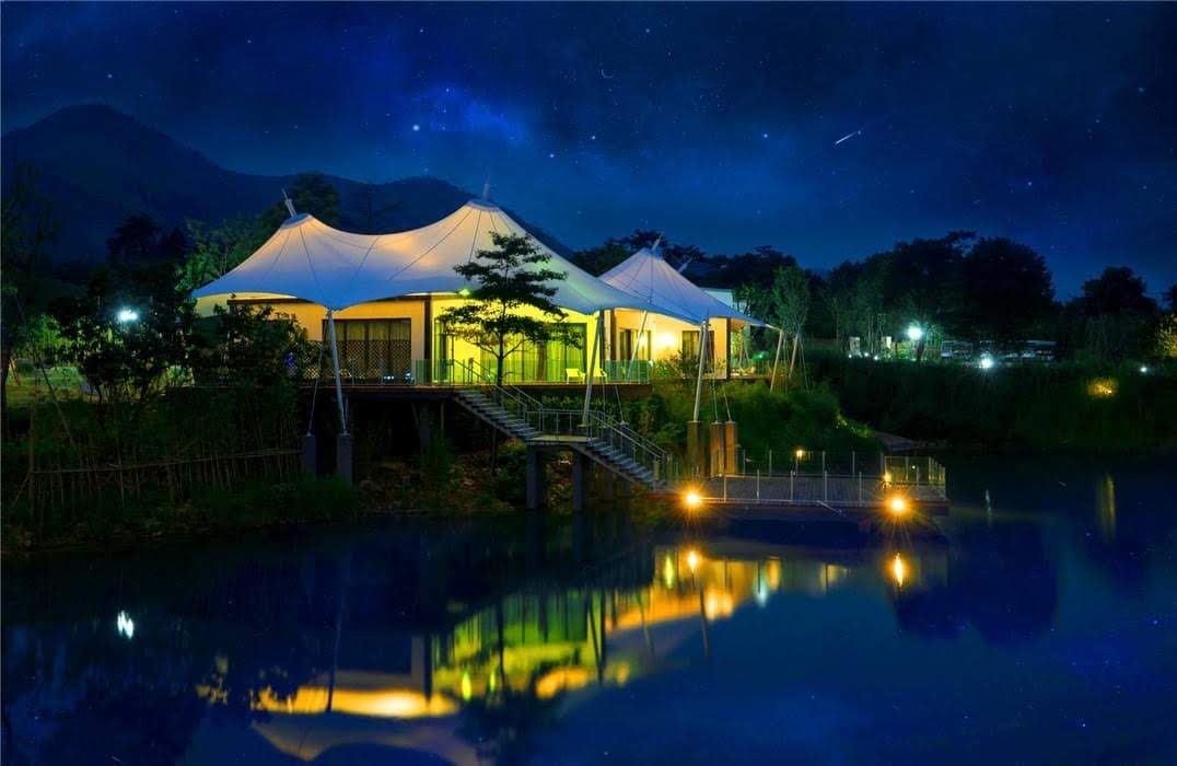 HGMS chuyên thi công Bạt Căng PVDF , Mái che bạt căng,