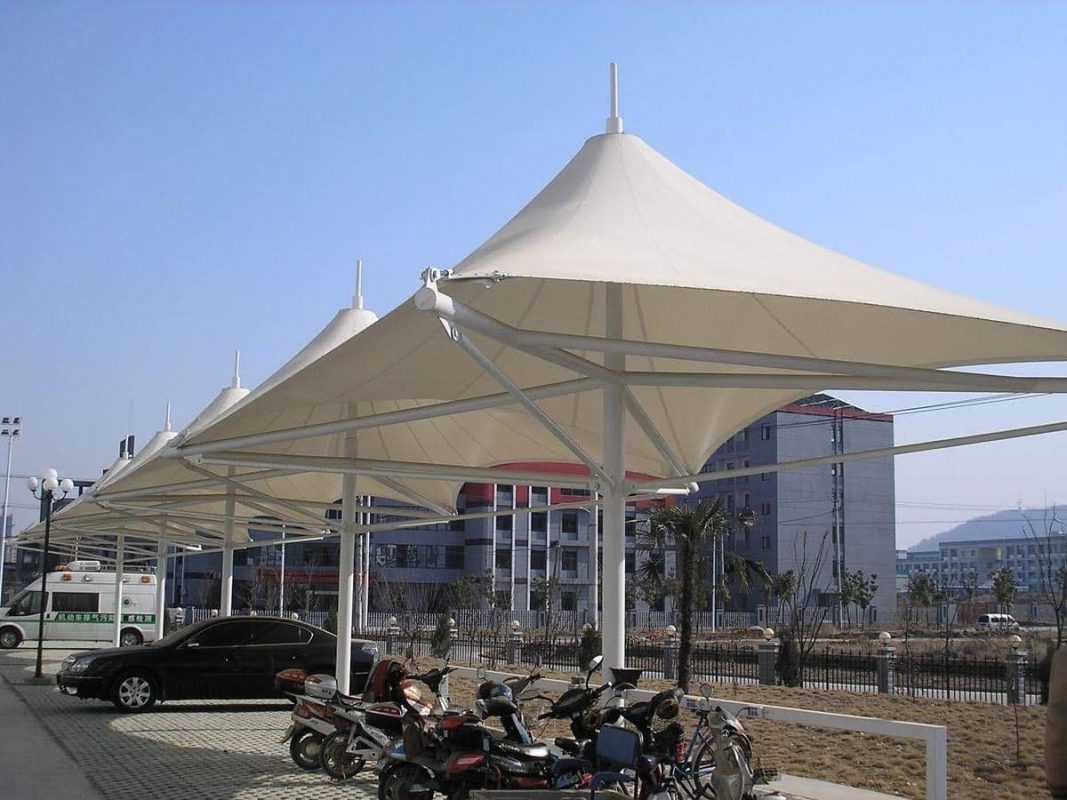 HGMS chuyên thi công Bạt Căng PVDF , Mái che bạt căng,