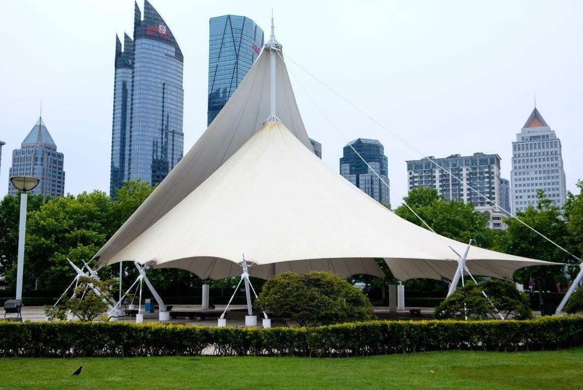 HGMS chuyên thi công Bạt Căng PVDF , Mái che bạt căng,